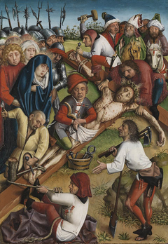 Kreuzaufnagelung Christi by Master of the Karlsruhe Passion