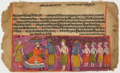 Krishna with King & Courtiers (Obv); Krishna & Courtiers in Forest Scene (Rev) by Anonymous