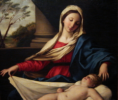 La Virgen, quien adora al Niño dormido by Giovanni Battista Salvi da Sassoferrato