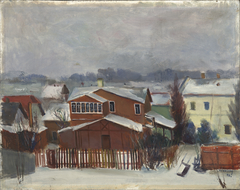 Landscape from suburb of Tartu by Albert Toomapoeg