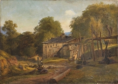 Landscape with a Mill, Upper Bavaria by Louis Gurlitt