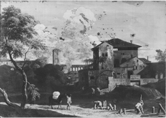 Landscape with a Sawmill by Marco Ricci