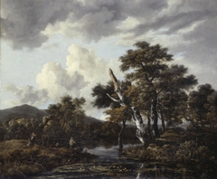Landscape with birches and a stream by Jacob van Ruisdael
