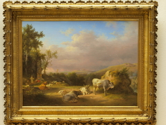 Landscape with cattle in the Campagna by Abraham Teerlink