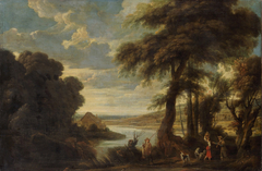 Landscape with hunters by Jan Wildens