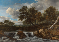 Landscape with Waterfall by Jacob van Ruisdael