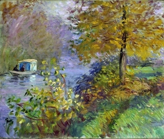 Le bateau-atelier by Claude Monet