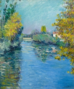 Le petit bras de la Seine, effet d'automne by Gustave Caillebotte