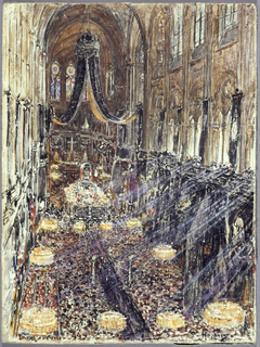 Les funérailles du président Félix Faure (1841-1899) à l'église Notre-Dame, le 1er février 1899 by Frédéric Anatole Houbron