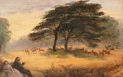 Lovers in Richmond Park (Windsor Park) by James Smetham