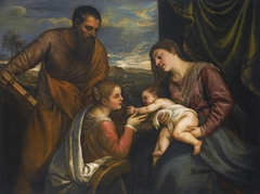 Madonna and Child with Saints Luke and Catherine of Alexandria by Titian