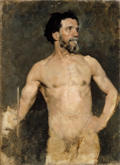 Male Model, Study by Albert Edelfelt