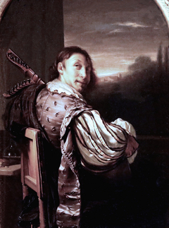 Man playing the Theorbo by Frans van Mieris the Elder