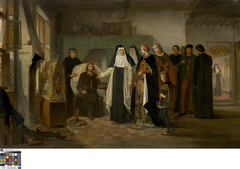 Memling malt den Reliquienschrein der heiligen Ursula by Eduard Wallays