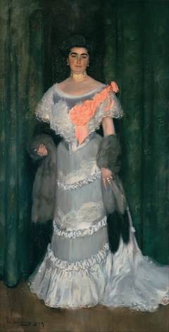 Montserrat Casas de Nieto, in Evening Dress by Ramon Casas i Carbó