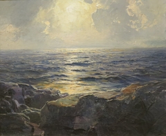 Moonrise (Quarter Moon on Tumbling Seas) by Frederick Judd Waugh