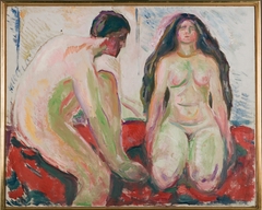 Naked Man and Woman by Edvard Munch