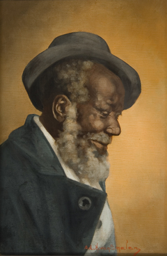 Negro de Perfil com Chapéu by Adrien Henri Vital van Emelen