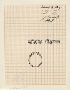 Ontwerp voor een ring by Mathieu Lauweriks