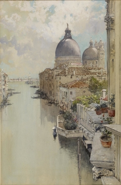 "Over a Balcony," View of the Grand Canal, Venice by Francis Hopkinson Smith