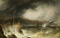 Packet Boat Entering Harbour by Copley Fielding