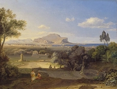 Palermo mit dem Monte Pellegrino by Carl Rottmann