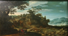 Paysage aux pèlerins d'Emmaüs by Claes Dirksz van der Heck