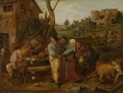 Peasant Brawl by Adriaen Brouwer