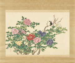 Peonies and Birds by Shuki Okamoto