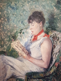 Portrait de femme assise, lisant by Gustave Caillebotte