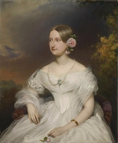 Portrait de Marie Caroline Auguste de Bourbon, duchesse d'Aumale by Franz Schrotzberg