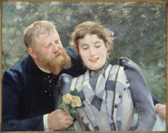 Portrait de Thaulow et sa femme by Alfred Philippe Roll