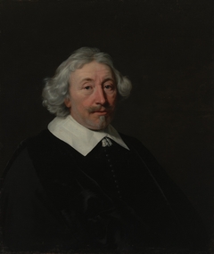 Portrait of a gentleman with white hair by Bartholomeus van der Helst