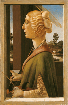 Portrait of a Lady (with the attributes of the Saint Catherine of Alexandria) by Sandro Botticelli