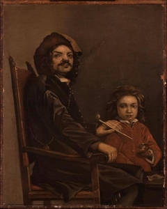 Portrait of a Seated Man with a Boy by Michiel Sweerts