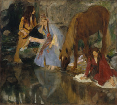 Portrait of Mlle Fiocre in the Ballet "La Source" (Portrait de Mlle...E[ugénie] F[iocre]: à propos du ballet "La Source") by Edgar Degas