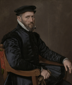 Portrait of Sir Thomas Gresham, pendant to portrait of Anne Fernely by Antonis Mor