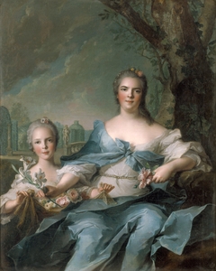 Portrait of the Duchess of Parma and her Daughter Isabelle by Jean-Marc Nattier