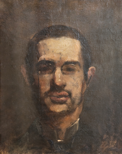 Portrait of Toulouse Lautrec, bare head, full face by Maxime Dethomas