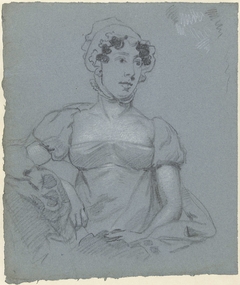 Portretstudie van een onbekende vrouw by Charles Howard Hodges