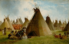 Prairie Indian Encampment by John Mix Stanley