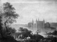 Prospekt af Frederiksborg Slot by Anthon Christoffer Rüde