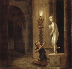 Pygmalion before the statue of Venus by Johann Heinrich Wilhelm Tischbein