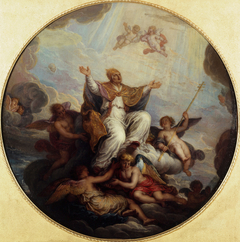 Saint Grégoire enlevé au ciel, esquisse pour la coupole de la chapelle Saint-Grégoire de l'église des Invalides by Michel Corneille the Younger