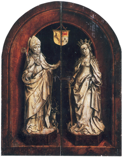 Saint Hubertus (left) and Saint Catharine (right) by Aelbrecht Bouts