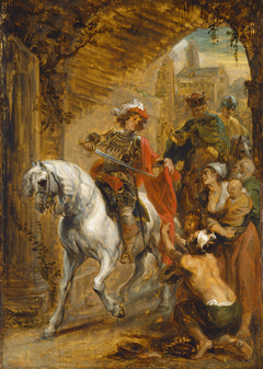 Saint Martin Dividing His Cloak by Jan Boeckhorst