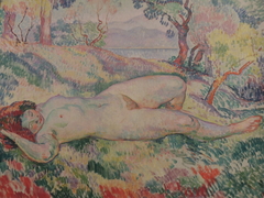 Saint-Tropez, nu couché dans un paysage by Henri Lebasque