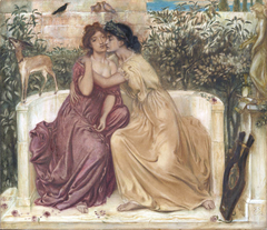 Sappho and Erinna in a Garden at Mytilene by Simeon Solomon