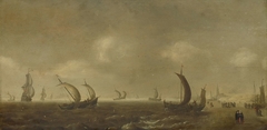 Seascape on the Beach of Scheveningen by Unknown Artist