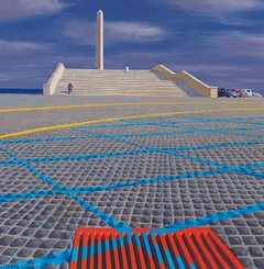 Second Study for Monument and Car Park by Jeffrey Smart